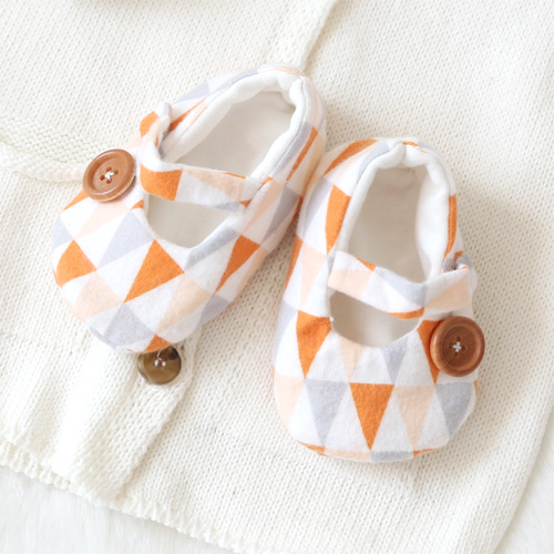 오가닉 북유럽 트라이앵글 아기 신발 만들기 태교바느질 DIY