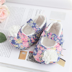 오가닉 리버티 테이텀 블루 아기 신발 만들기 태교바느질 DIY